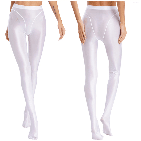 Women's Pants Women Yoga Workout Smooth Pantyhose Silky Skinny High Waist Gym Leggings Dance Gymnastic Fitness Sport Underpants Trousers