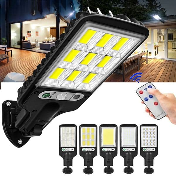 108COB Led Solar Wall Light - 3 Modes Motion Sensor, Light Sensor, Waterproof ABS Shell