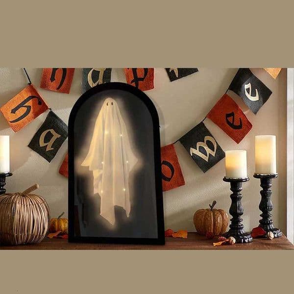 2026 Gift Set Luxury Designer Decor Novel Holographic Projection LED Ghost Mirror Halloween Home Interior Decoration Ornament. For 5 Free Shipping