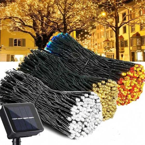 8Colors Outdoor Solar Light Garden Warm/Purple/RGB LED Strip String Fairy Lights Solar Lamp Waterproof Garland Christmas Decoration X250801