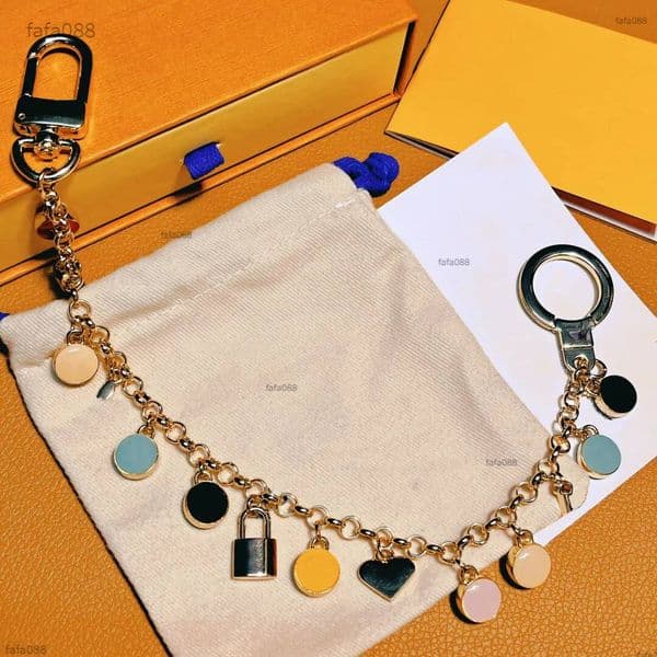 Bag Charm Designer Handbag Charm Luxury Keychain Bag Accessory Circle Buckle Long Chain Love Pendant Quality Stainless Steel Chain Wholesale With Box 772