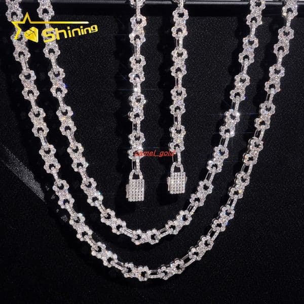 Infinity Design Moissanite Necklace Luxury Fine Jewelry Gold Plated 925 Sterling Silver Pass DiamondTest Moissanite Small Chains