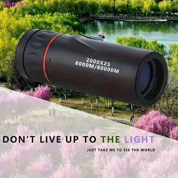 2025 2000X25 Monocular Telescope Outdoors Portable For Travel Hiking Camping Stargazing Concerts And Bird Watching