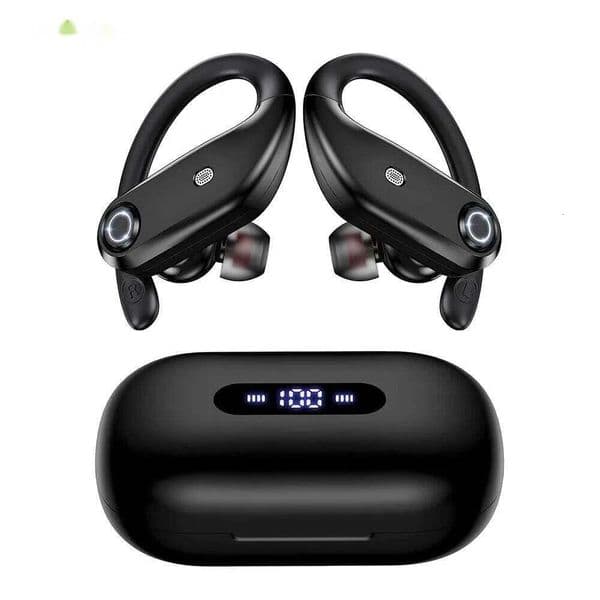 Wireless Earbuds Built-In 4 Noise Cancellation Mic Clear Calls Deep Bass Bluetooth Sports Running Headphones With Earhook Stereo