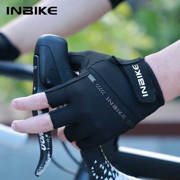 Cotton Gloves Anti-Slip Shock BreathabLE Half FingerLEss Gloves Bike Mtb Gloves Sport Mittens Cycling BicycLE Gloves Z250804
