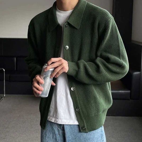 Autumn Mens Luxury Knit Slim Cardigan Sweater Long Sleeve Casual Streetwear Button-down Korean Leisure Popular Knitwear M-3XL XJ250805