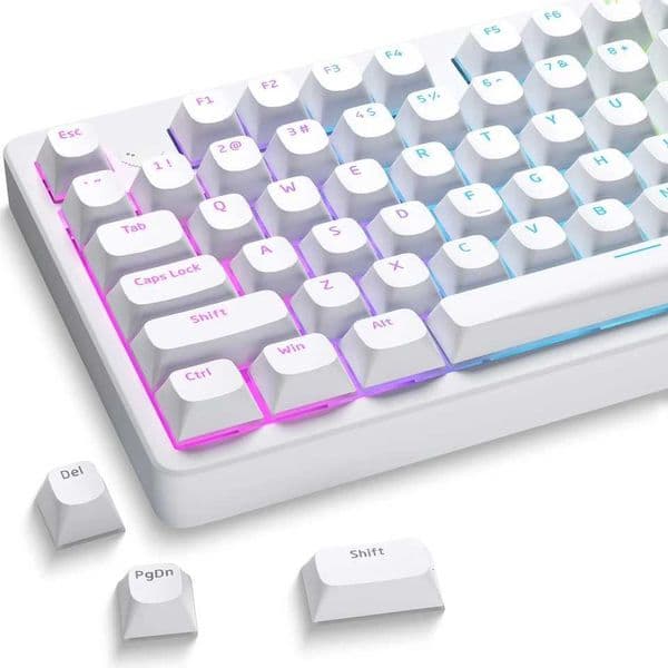 117 Keys XVX Horizon Line Pudding Keycaps White Keycaps for Mechanical Keyboard Shine Through PBT Keycap Set Z250805