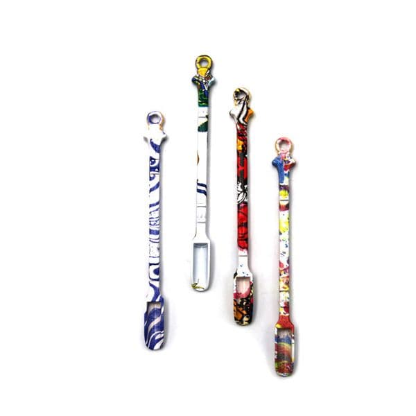 Smoking pipes Water transfer printing tobacco shovel, stainless steel tobacco nail spoon, tobacco accessory, pipe cleaner