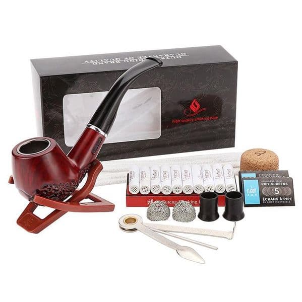 Smoking Pipes A complete set of accessories, a set of tobacco sets, and one OEM bakelite pipe