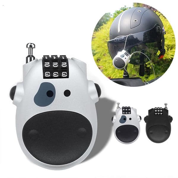 Bicycle motorcycle steel wire rope cow lock retractable helmet fashion Durable Combination Lock Wire Bike Accessor 250729