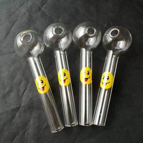 Smoking pipes Ball Glass Oil Burner Pipe Smoking Bowl Water Hookahs bongs Smiling face direct burning pot