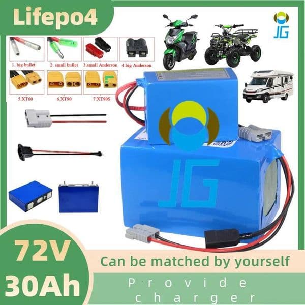 JG 72v 30Ah 30A lifepo4 lithium battery with Bluetooth BMS APP not 20AH 20A 25Ah 25A 35Ah 35A 40Ah 40A 1000W 1500W 2000W 3000W
