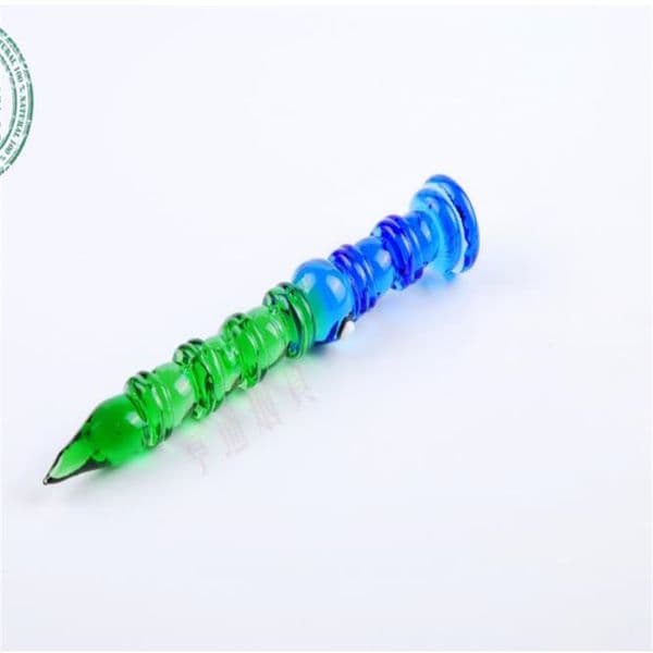 Smoking pipes Ball Glass Oil Burner Pipe Smoking Bowl Water Hookahs bongs Blue green bamboo pen glass smoking set