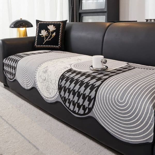 Designer Sofa Covers Blanket Non-Slip Sectional Couch Covers L Shape Resistant Sofa Slipcover for Furniture Bed Couch Sofa Brown