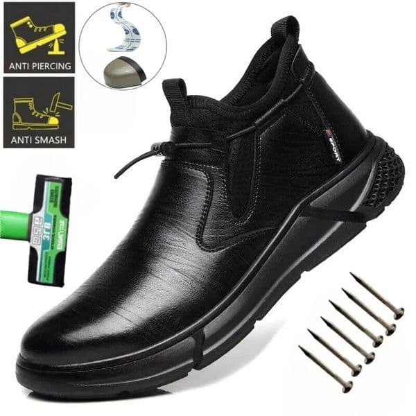 Fashion Safety Shoes Mens Work Steel Toe Caps Male Indestructible Protective Shoes Puncture-Proof Security Footwear Work Boots 250731
