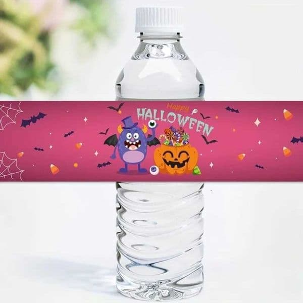 10PCS Waterproof Halloween Water Bottle Labels Mason Jar Stickers for Party Decoration Festive Holiday Gift Accessories X250805