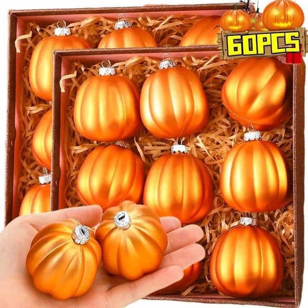 Pumpkin Ball Hanging Pendant Halloween Hanging Ornaments DIY Thanksgiving Pumpkin Ball Christmas Tree Party Decoration X250805