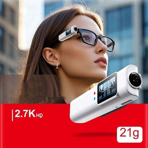 New 2K HD Wearable Eye Lens Recorder; Video Magic Device; Portable Life Camera; Outdoor Sports Camera.