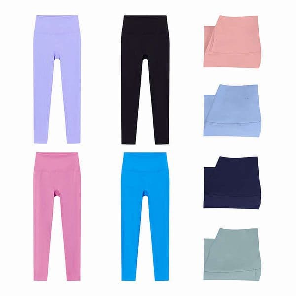 Solid Color Women's Yoga Pants High Waist Fitness Tights Elastic Tights Women's Outdoor Sports Pants