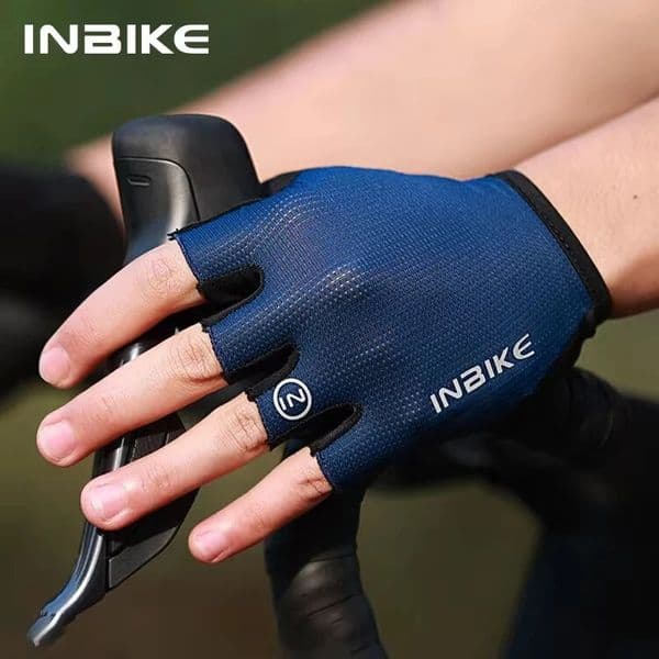 INBIKE Half Finger Cycling Gloves Summer Bicycle Shockabsorption Breathable Mountain Bike MTB Accessories 250729