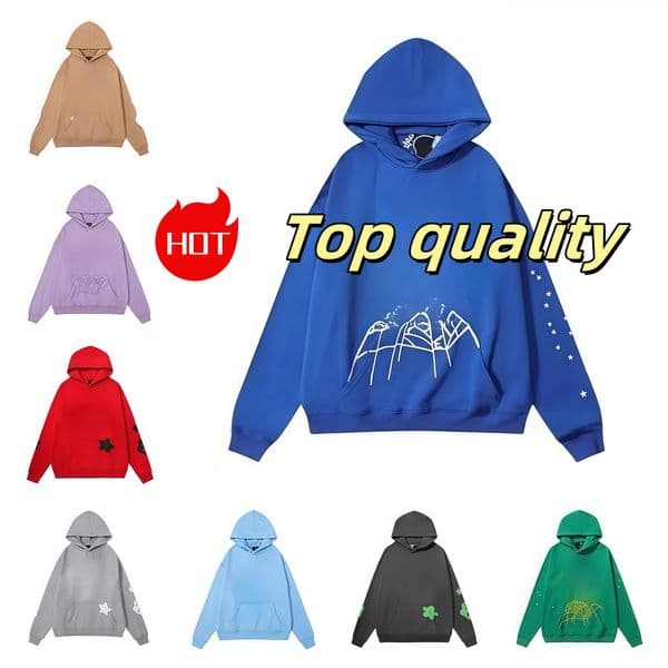 Designer Quality Pure Cotton Fashion High Street Men Women Spider Tracksuit Net Sweatshirt Trend Casual Sports Hoodie 751