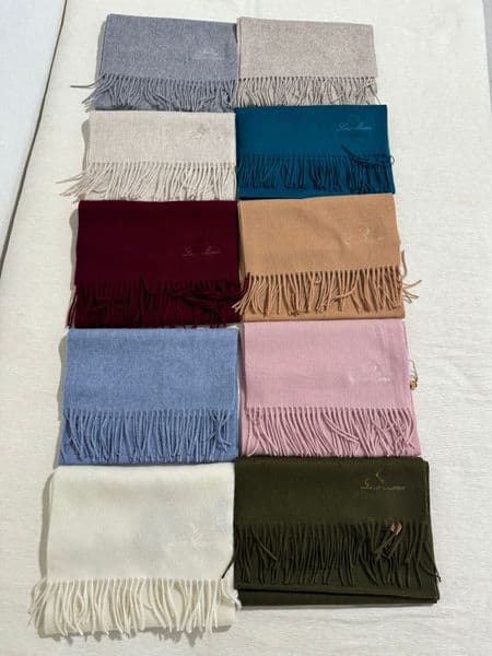 Solid Color Wool Scarf - 2025 New Extra-Long 180x30cm Fringe Water Ripple Wool Business/mst/European Style Warm Wrap for Women S260514