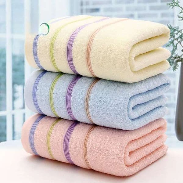 2 Pieces Cotton Highly Absorbent And Quick Dry Large Bath - 400 GSM Hotel And Spa Quality Super Soft Towel B2