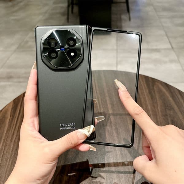 Hard Cover For Vivo X Fold 5 Case Spring Hinge Tempered Glass Screen Protector