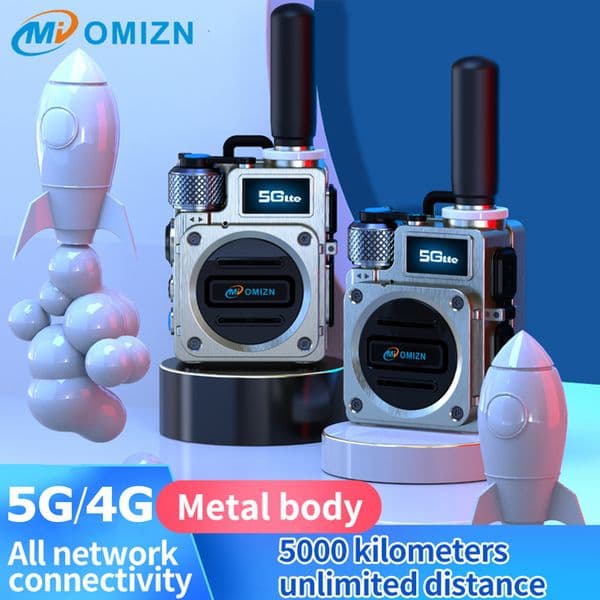 OMIZN M6 PoC 4G LTE Radio Walkie Talkie, Sier AES256 Encryption; IP65; Noise Cancellation; Type-C Charging; Nationwide Coverage; Pre-Installed SIM Card