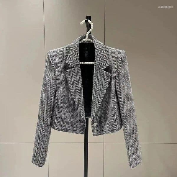 Women's Jackets French Short Jacket 2026 Spring Retro Fashion Long-sleeved Cardigan Top