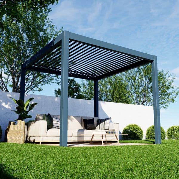 Patio Aluminum Pergola Motorised Waterproof Garden Furniture Outdoor Roof Louver Design