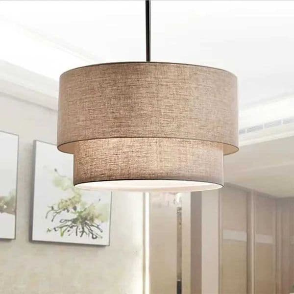 Modern Minimalist Pastoral Creative Hanging Lamp Linen Fabric Chandelier Bedroom Study Dining Room X250807