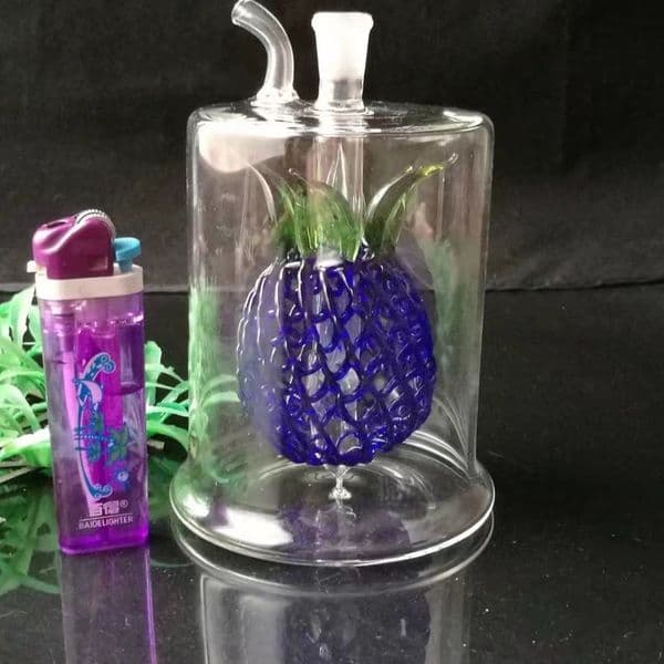 Glass Oil Burner Pipes hookah Glass Smoking bongs Smoke Pipes Large colored pineapple pot