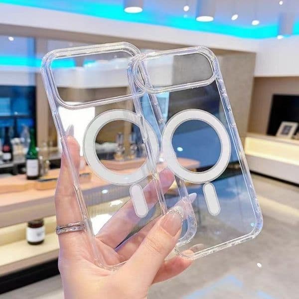 Magnetic Transparent Shockproof Phone Case for iPhone 17 17air 16 15 Pro Max 14 Plus 13 Mini 12 11 XR 8 7 Clear MagSafe Soft TPU Hard Mobile Cover