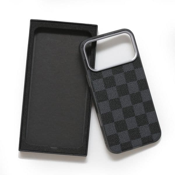 Eco-Friendly Plaid TPU Case Shockproof Accent iPhone 12-16 Series