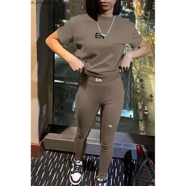 essential Women's Tracksuits Designer Letters Printed Two Piece Pants Matching Suit 2025 Summer Fashion Joggers Sets Off White 1f8