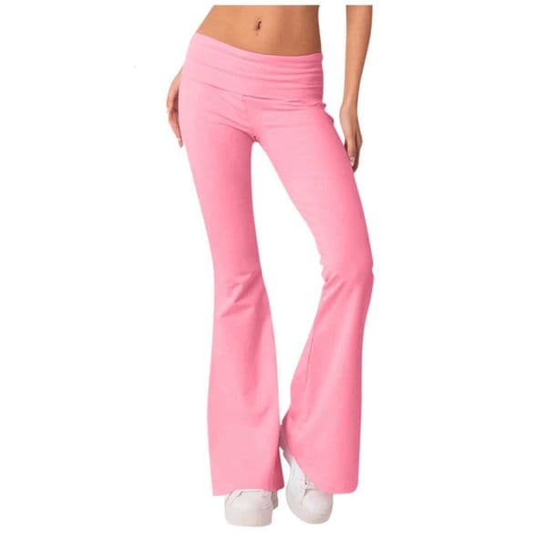 Long Pants Women Fashion Trousers Solid Elastic Leggings Flare Bottoms High Waist Wide Leg Athletic Yoga Bell Pants Summer XJ250808