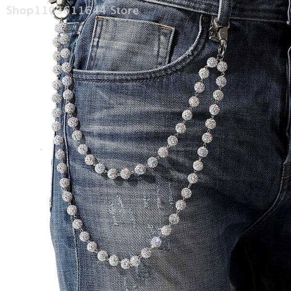 Hip-hop Pants Chains High-quality Ball Beads Waist Chains Simple Jeans Chain Fashion Pants Chain Clothing Accessories Gifts 250807