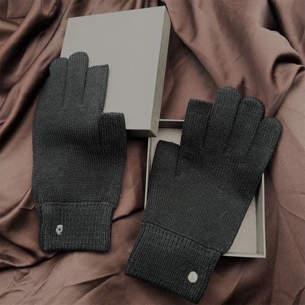 Designer Five Fingers Gloves Half Finger Knitted Glove Warm Cotton Men And Women Winter Mittens For Outdoor Sports Motorcycle Windproof Mitten
