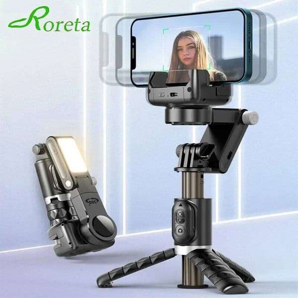 Roreta Desktop Following The Shooting Mode Gimbal Stabilizer Selfie Stick Tripod With Fill Light For Cell Phone Smartphone
