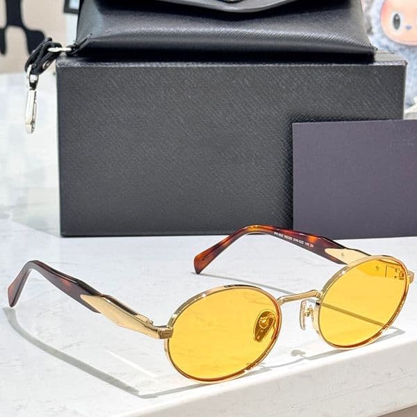 Designer Mini Metal Oval Sunglasses Men Women Universal Metal Round Luxury Frame UV400 UV Protection Casual Versatile Style 65ZS
