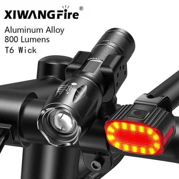 Bike Front Light Tsh Flashlight for Bike Outdoor Waterproof LED Bicycle Headlight Zoomable Night Safety Cycling Accessories Z250809