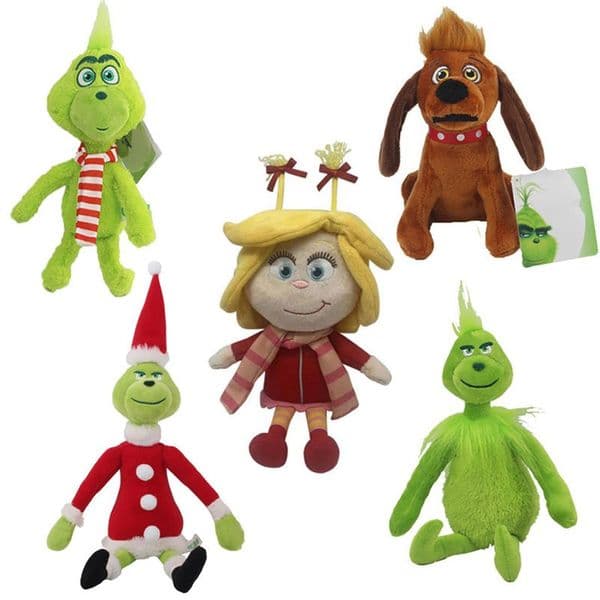 Decorations Christmas Grinch Animal Plush Toys Cute Green Monster Cartoon Doll Kids Funny Toy Xmas Gifts 2025