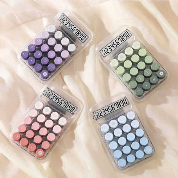 10-Digit Display Creative Transparent Widescreen Electronic Calculator Colorful Portable W250809