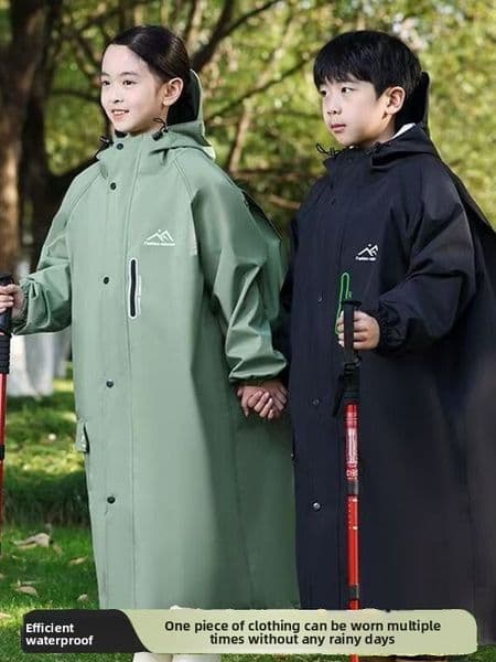 Children's Raincoat Outdoor Elementary School Students Special Boys and Girls One-piece Long Full-body Rainproof New
