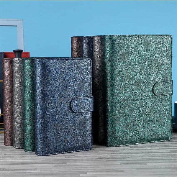 A6/A5 Vintage Embossed PU Leather DIY Binder Notebook Cover Diary Agenda Planner Paper Cover School Stationery Z250809