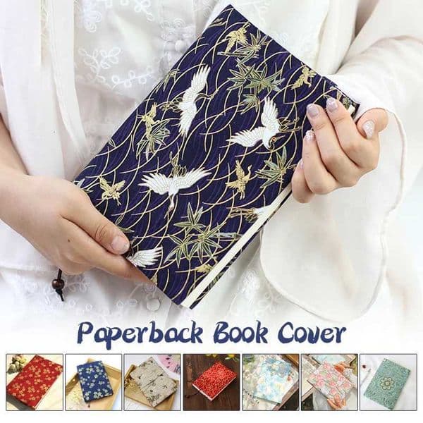 5 Printed Linen Book Cover Protector Sleeve for Softcover Novels Detachable Floral Design Cloth Dustproof Gift for Book Lovers Z250809