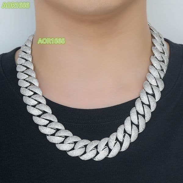 Unisex USA Trendy Bracelet Necklace 18k Gold Jewelry Cuban Link Chain Gold Cuban Miami Chain 22mm Gold Monaco Chain