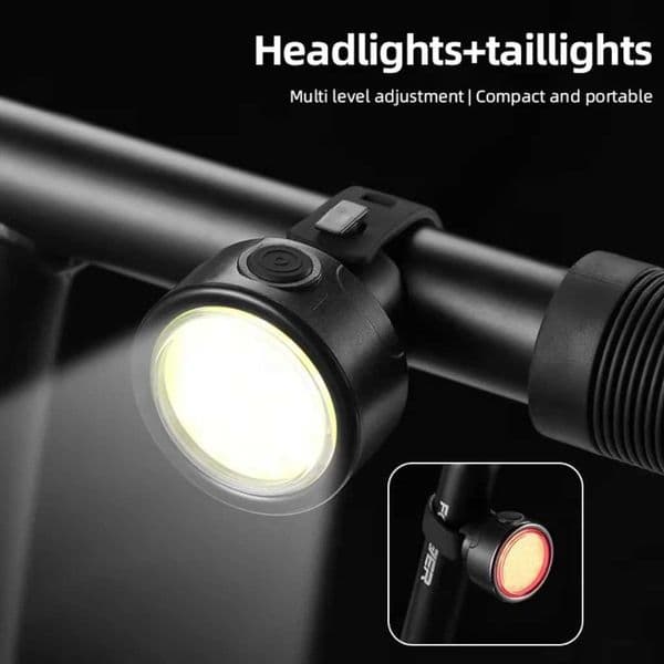 Bicycle Front Lights Bike Taillights Waterproof MTB Bike Lamp Battery Powered Warning Cycling Light LED Headlight Rear Lamp Z250809