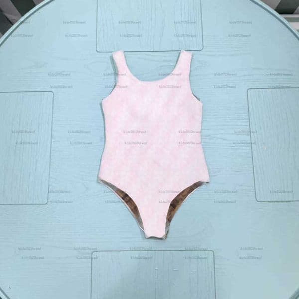 boys Swim clothing kids one-pieces brown color swimsuit designer swimsuit brand children bikini summer girls swimming suits cotton lining A309X09N073